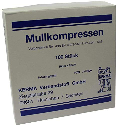 MULLKOMPRESSEN 10x20 cm unsteril 8fach BW 100 St