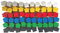 Spieltz 3372: Spielsteine Häuser Holz klein (12x13x12 mm), 6 Farben (6 x 10)