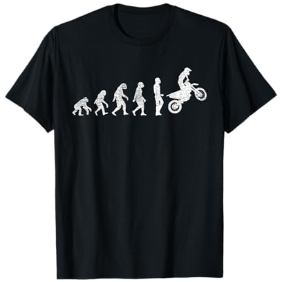 Motorcycle Biker Gift Motocross Evolution Dirt Bike Driver T-Shirt