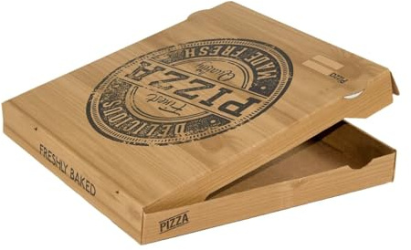 Generisch 100 Stück Pizzakartons Modell Francia kraft verschidene Größen zur Auswahl Pizzabox Schachtel (100, 32×32×4cm)