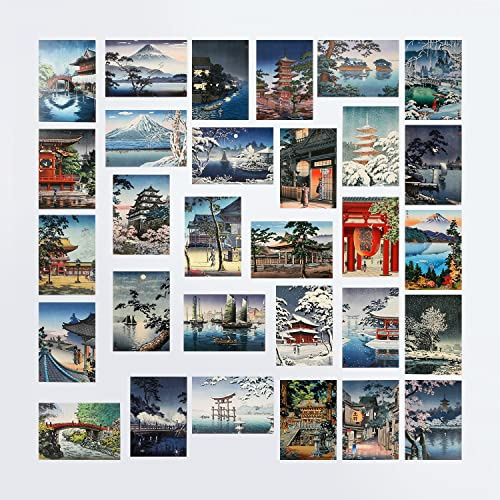 Tsuchiya Koitsu Kunst-Postkarten, berühmte Malerei, japanische Kunstwerke, Postkarten, Großpackung (30 Stück), ästhetische Wandkunstdrucke Dekor, Postkarten Poster für Schüler, Lehrer, Dankeskarten