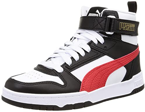 PUMA Unisex Rbd Game Sneaker, White High Risk Red Black Team Gold, 42 EU