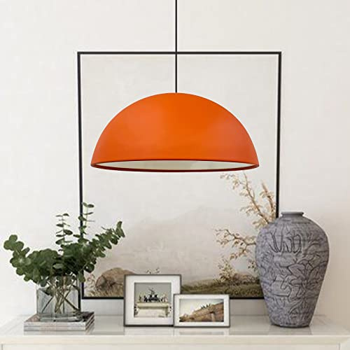 bamyum Lipeo Metall Pendelleuchte, Hängelampe Orange Küche 40 cm, Hängeleuchten & Pendelleuchten, Küchenlampe Hängend, Lampe Vintage
