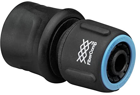 Fiskars slangkoppling, universalstorlek, Ø 13-15 mm (1/2-5/8), FiberComp, 30 g, svart/blå, FLOW, 1054786