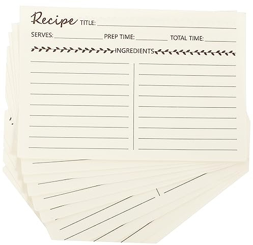 Mikinona 10 Cartes De Recettes Kraft Accessoire Cuisine Pratique Fiche Recette Pour Noter Instructions Et IdéEs Culinaires