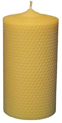 2 Bienenwachskerzen 15cm h. 8cm D. gedreht aus Wachsplatten 15/5 Imker Bienenwachs Kerze candle beewax