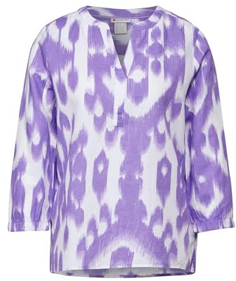 Street One Damen A344479 Bluse aus Leinenmischung, Smell of Lavender, 38