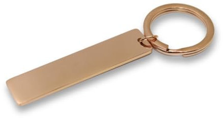 Schlüsselanhänger mit Namens- und Symbolgravur für Auto und Motorrad Schlüsselbund (Roségold)