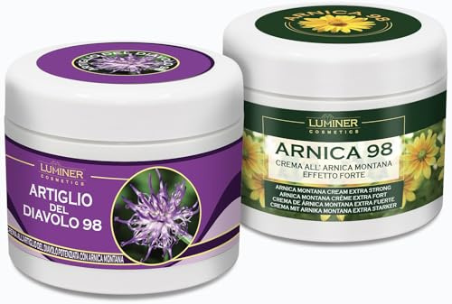 Mänsklig arnica för hästar och djävulsklo 500 ml, för led- och muskelmassage, naturlig snabbverkande koncentrerad formel tillverkad i Italien LUMINER