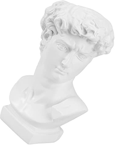 Cabilock David Statue Stifthalter aus Kunstharz Weiß für Deko