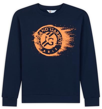 ROLAND GARROS Damen Logo Pullover, blau, XXS