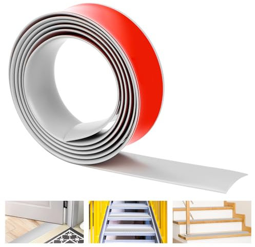 Profilo di transizione autoadesivo, listello per le mezze stagioni, listello per pavimento in PVC, listello di transizione senza foratura, listello di copertura (2 m x 5 cm)