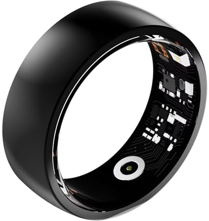 Smart Ring Blutdruckmessung Pulsmesser Schrittzähler Android IOS Smartringe Herren Damen Fitness Tracker Ring IOS Schlaftracker Schlaf Tracker Smartring Fitnessring Fitnesstracker Schwarz Gold Silber