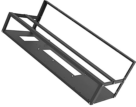 UKCOCO Estante para Tarjetas Gráficas 12 Ranuras Acero Laminado en Frío | Negro, Espacio 61mm, Medida Disipador CPU 95mm, 1 Juego Soporte Atx Doble