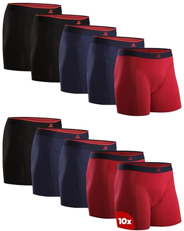 DANISH ENDURANCE Bamboo Boxers for Men, Soft & Breathable Underwear, Soft Antibacterial Pants, with or without fly, 6 or 10 Pack