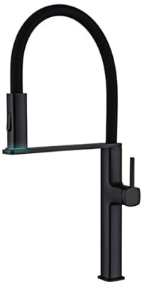 El grifo de latón de la cocina del control dual caliente y frío con el diseño magnético 2 funciona sola manija(Matte Black)
