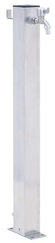 Verderoom Fontana da Giardino Esterno, Colonna d'Acqua da Giardino, Fontana da Giardino Acciaio Inox Quadrato 100 cm