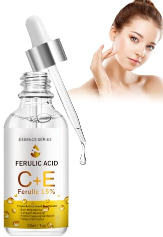 Vitamin E+Vitamin C Serum - Vitamin C Serum For Face With Vitamin E & Ferulic Acid to Enhance Brightness - Anti Aging Hydrating Serum - Brightening Serum for Anti Wrinkle and Solution for Acne Scars