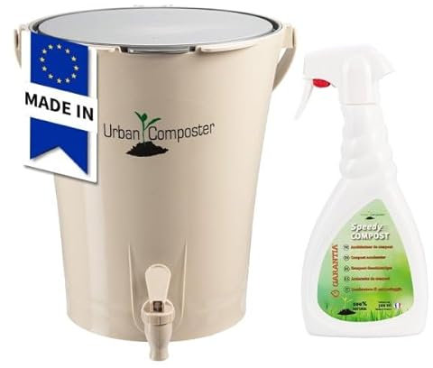 GARANTIA Urban Komposter 15 Liter grün, inkl. Deckel und Kompostspray
