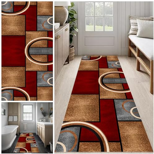 Tappeto Passatoia Cucina Antiscivolo 50 x 220 cm Tappeto per Corridoio Lungo Tappeto Ingresso Casa Moderno Tappeto Passatoia Lavabile Tappeto Runner per Corridoio per Corridoio Cucina Lavanderie