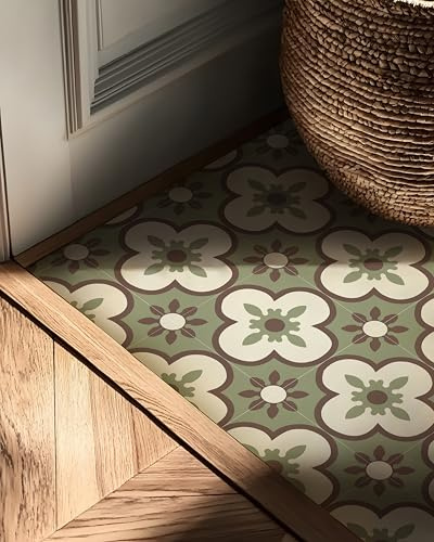 Piastrelle Adesive Cucina E Bagno Verde Salvia Impermeabile Pannelli Decorativi Per Pareti Piastrelle Mattonelle Adesive PVC Paraschizzi Cucina Adesivo Facile Da Applicare 18 PC(30x30cm)