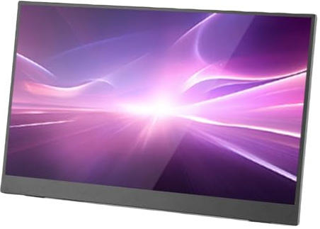 Portable Monitor - 15,6 Tum 1080p FHD 120Hz Datordisplay, USB C HDMI Gaming Monitor med Stand & Dual Högtalare, Externa Bildskärmar för Bärbar Dator, PC, Telefon, PS 4, X Box