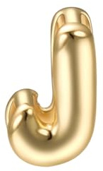 Aleasha Anhänger Buchstabe J Gold Namen DIY Kettenzubehör Zubehör für 1mm Kette（Nur Anhänger）