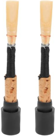 HAMPPLIES 2 Stück Professionelle Oboe Doppelrohrblätter Handgefertigt aus Natürlichem Schilfrohr und Kupfer für Stabile Intonation und Klaren Klang Langlebiges Musikinstrumentenzubehör für