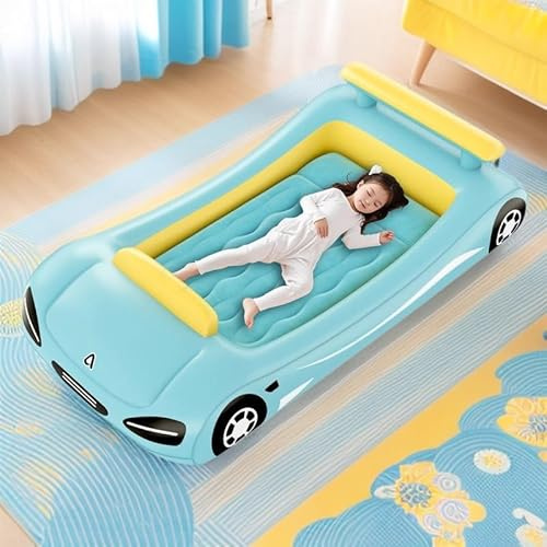 SJUN Bouncy Castle | Indoor Bouncy Castle | Mini Bouncy Castle | Kids Bouncy Castle | Bouncetastic Bouncy Castle | Children's Inflatable Mattress | For Kids Toddler Indoor Outdoor|202*115*57CM(Blue)