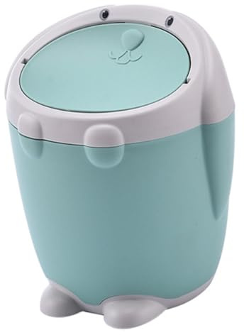 TOYANDONA Poubelle de Bureau Cartoon Lapin Blanc Verte Petite Poubelle de Table Multifonctionnelle avec Couvercle Basculant Bac de Rangement Pratique pour Bureau Dortoir Cuisine et Salle de