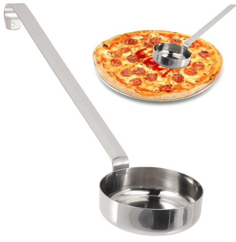 Toyvian Cuillère à sauce en acier inoxydable louche plate pour tartiner poignée longue ergonomique dose précise pour cuisine familiale et professionnelle