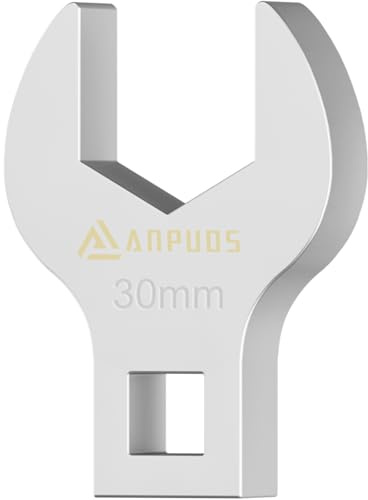 ANPUDS Clé à molette 30 mm, type V 1/2, clé à fourche, métrique, clé plate pour l'entretien des robinets, écrous de machine et climatiseurs