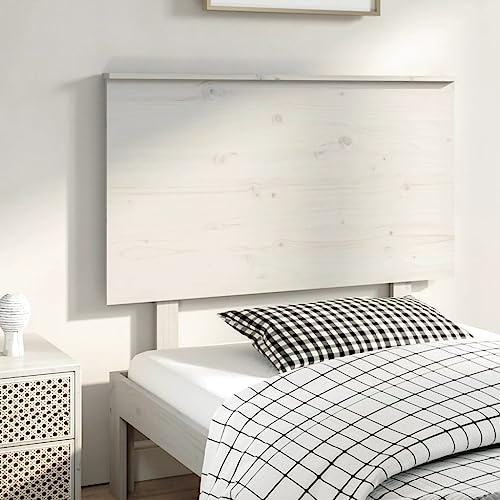 Frdhee Wandkissen Bett Rückwand,Kopfteil Weiß 94x6x82,5 cm Massivholz Kiefer,Bett Rückenlehne für Schlafzimmer Dekor