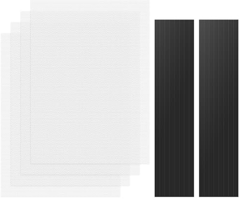 MoKo 400x300mm DIY PC Case Dust Mesh Filter, [4 Pack] PVC Dustproof Magnetic Dust Filter Cover, PC Mesh Grill with Magnetic Frame Strip Computer Cooler Fan Dust Filter for Computer PC Case, White