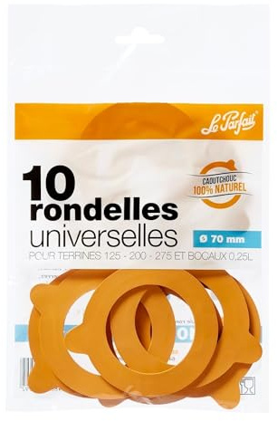 Le parfait juego de 10 arandelas de goma para tarros de vidrio de 7 cm 612099