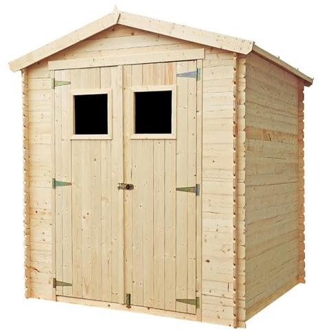 Abri de Jardin en Bois - Stockage extérieur I186xL196xH218 cm/ 2,82 m2 Petit abri à Outils, Local à vélos - TIMBELA M320