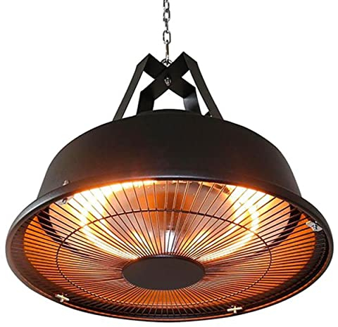 MaxxGarden - Calentador radiante infrarrojo eléctrico para colgar 1500W - Calentador radiante de techo resistente a la intemperie para la terraza, el invernadero o como calentador de garaje