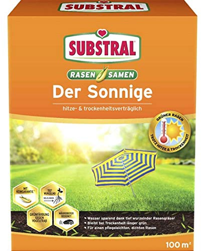 Substral Rasensamen Der Sonnige Saatgut 2,25 kg für ca.100 m² + Gratiszugabe 20g Kressesamen Sprint