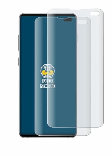BROTECT Schutzfolie für Samsung Galaxy S10 Plus | 2 Stück Entspiegelnder Displayschutz Made in Germany Matte Full-Screen Folie Full-Cover 3D Curved Anti-Reflexion Montage Kit