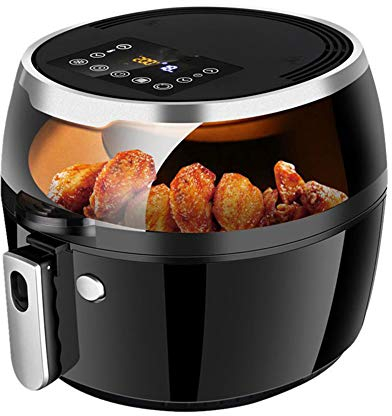 LTLCLZ Friggitrice Ad Aria 1500 Watt Camera Cottura 6.5 L Programmi Automatici LED Touch Screen Strato Antiaderente Grill, Tostatura, Riscaldatore Alogeno A Infrarossi