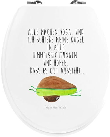 Mr. & Mrs. Panda Motiv WC Sitz Avocado Yoga - Geschenk, Toilette, Klobrille, bauch, Gesund, Klodeckel, Vegan, WC-Sitz, Toilettendeckel, Veggie,