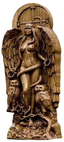 DUAO de la Diosa Wicca, Escultura de Altar, de la Diosa Griega MitologíA Figuras de de la Madre para el Hogar Pagano