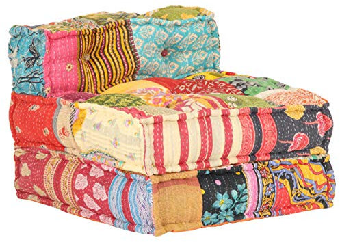 Yumeng Modular Pouffe, Bodensofa, Design Patchwork Sessel, Mini Sofa, Couch, Schlafsessel, Patchwork Fabric