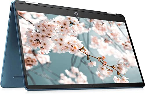 HP 2023 Convertible 2-in-1 Chromebook Laptop, 14 HD IPS Touchscreen, Intel Celeron Processor up to 2.60GHz, 4GB Ram, 64GB SSD, 4K Graphics, Super-Fast 6th Gen WiFi, Chrome OS, Dale Blue(Renewed)