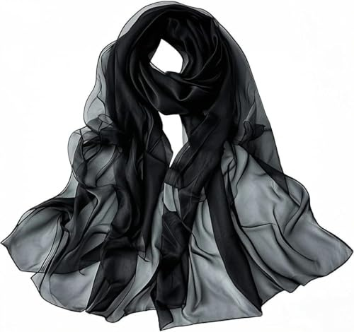 Geoxury Scarfs for Women Lightweight Solid Color Soft Chiffon Fashion Scarves Elegant Sunscreen Shawls Wraps for Ladies