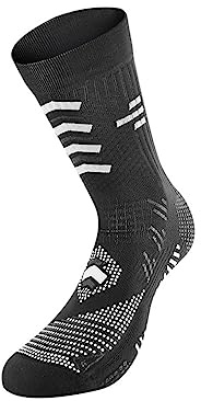 R-Evenge Fotbollsspelare The Professional Socks for Champion Foot Player Socks for Champion med halkfria insatser och skydd för skenben och senor, Svart/svart vit, 43-46 EU