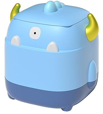 Pet Food Storage Container -Measuring Cup Airtight Dog Cat Animal Dry Food Dispenser Bin - S/M - Easy Feeding -Bird Seed and Feeding Supplies - Indoor & Outdoor - Capacity about 10 KG (S,Blue)