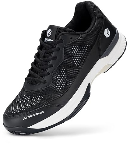 FitVille Extra Weit Tennisschuhe Herren rutschfest Hallenschuhe Atmungsaktiv Badminton Schuhe Bequemen Fitnessschuhe