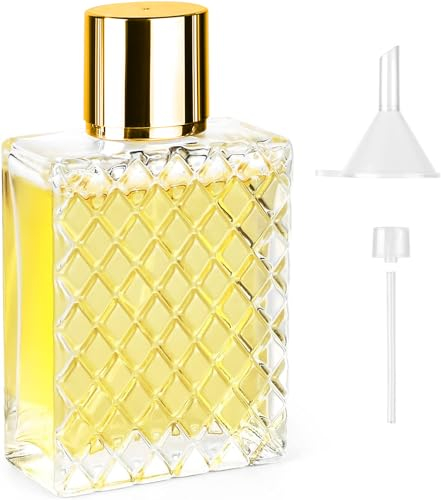 Ysimple 100ml Porta Profumo da Borsetta - Bottiglia di Profumo Vuota, Vaporizzatore Profumo, Vetro Bottiglia Spray Piazza, per Uomo e Donna Con Pipette e Tramoggia, per Profumi, Viaggi, Cosmetici