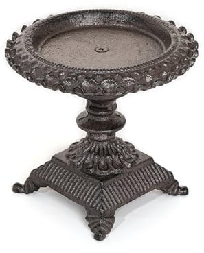 Sungmor Portavelas rústico de hierro fundido, portavelas vintage de 5.7 pulgadas de alto, centro de mesa, soporte de vela de metal, soporte de vela de granja para chimenea, decoración del hogar